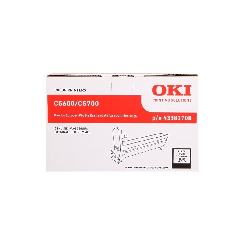 OKI C5600/C5700 Negro Tambor de Imagen Original - 43381708 (Drum)