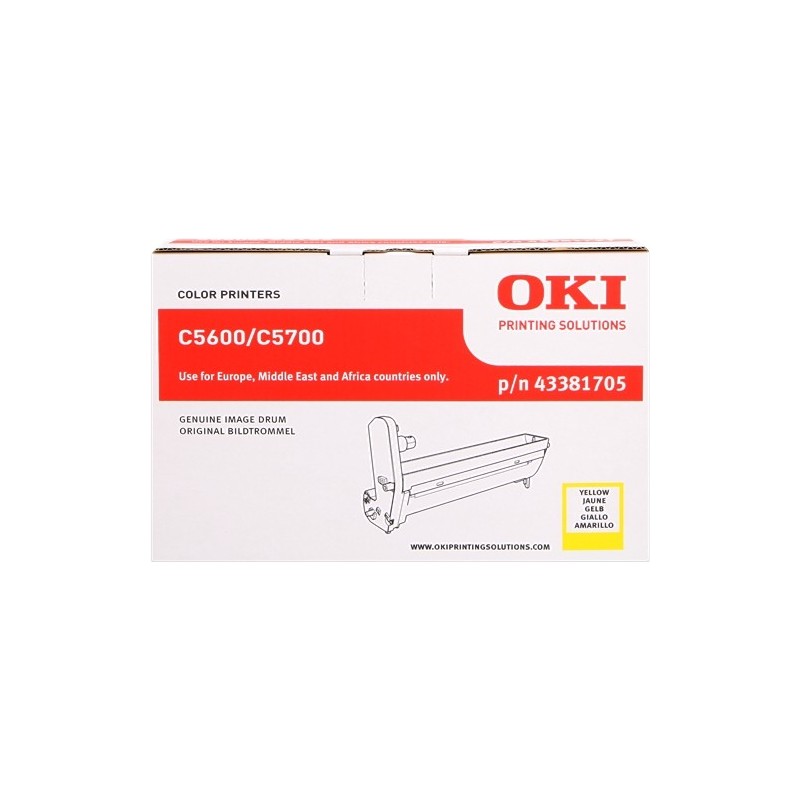 OKI C5600/C5700 Amarillo Tambor de Imagen Original - 43381705 (Drum)