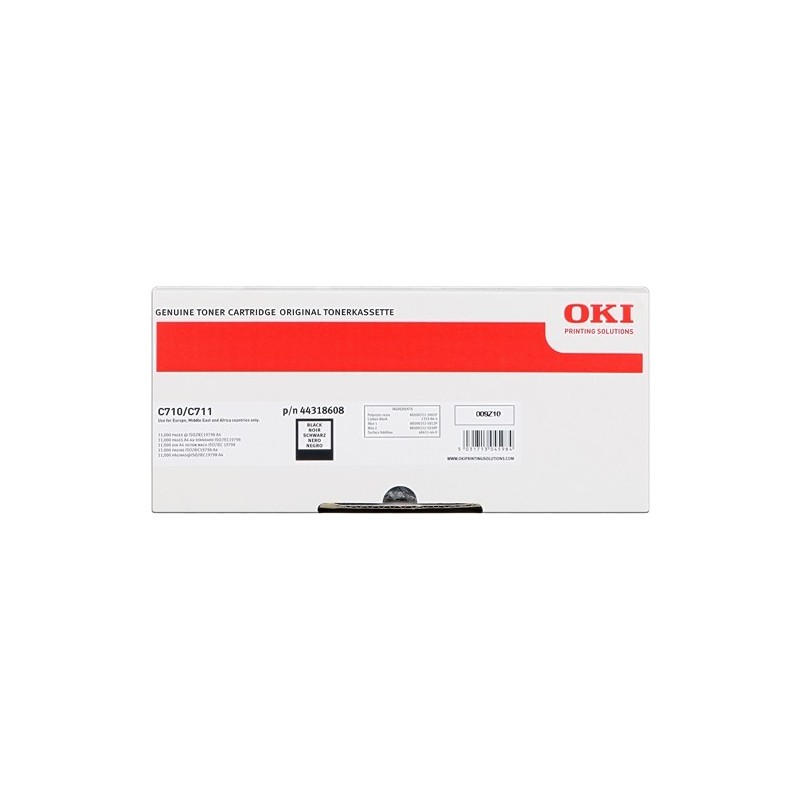 OKI C710/C711 Negro Cartucho de Toner Original - 44318608