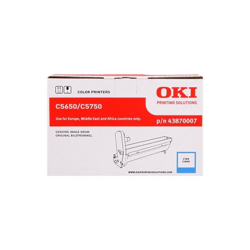 OKI C5650/C5750 Cyan Tambor de Imagen Original - 43870007 (Drum)