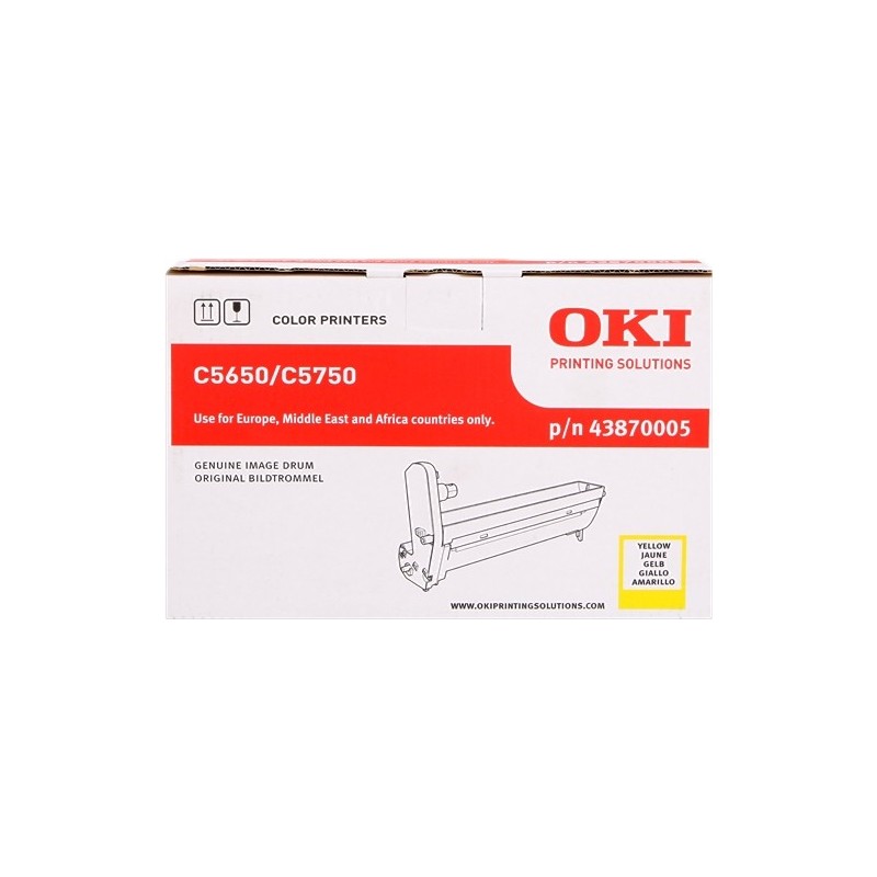 OKI C5650/C5750 Amarillo Tambor de Imagen Original - 43870005 (Drum)