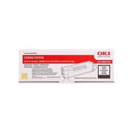 OKI C5850/C5950/MC560 Negro Cartucho de Toner Original - 43865724