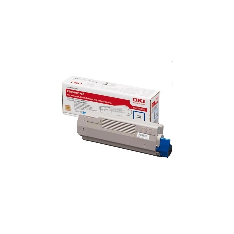 OKI C5850/C5950/MC560 Cyan Cartucho de Toner Original - 43865723