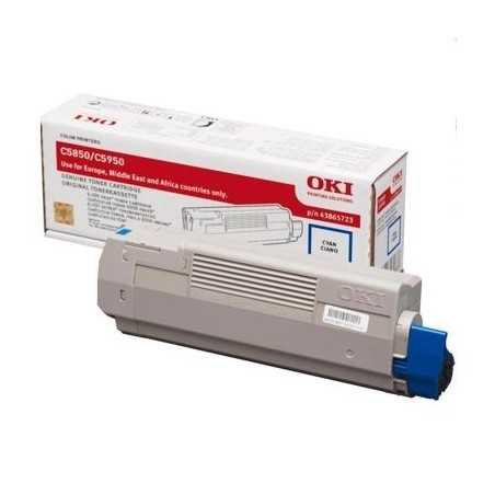 OKI C5850/C5950/MC560 Cyan Cartucho de Toner Original - 43865723