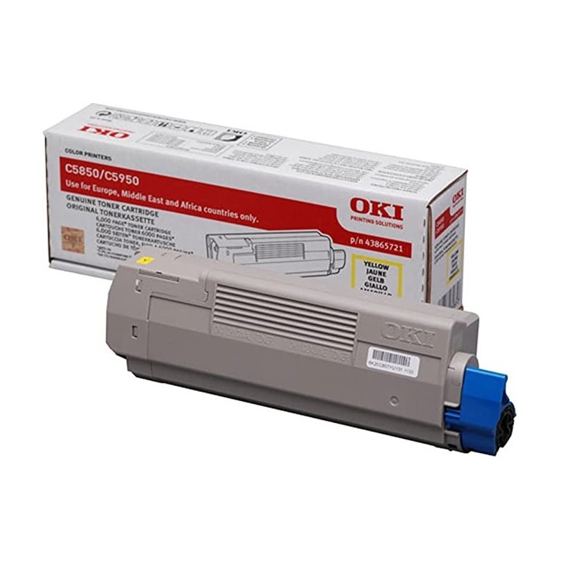 OKI C5850/C5950/MC560 Amarillo Cartucho de Toner Original - 43865721