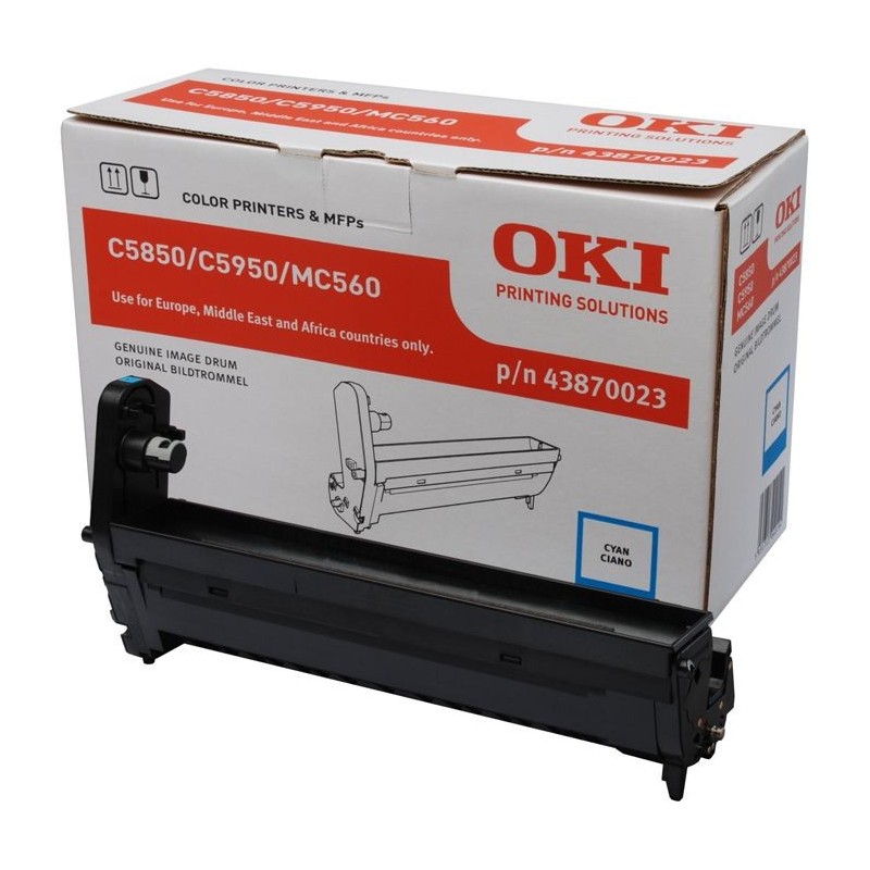 OKI C5850/C5950/MC560 Cyan Tambor de Imagen Original - 43870023 (Drum)