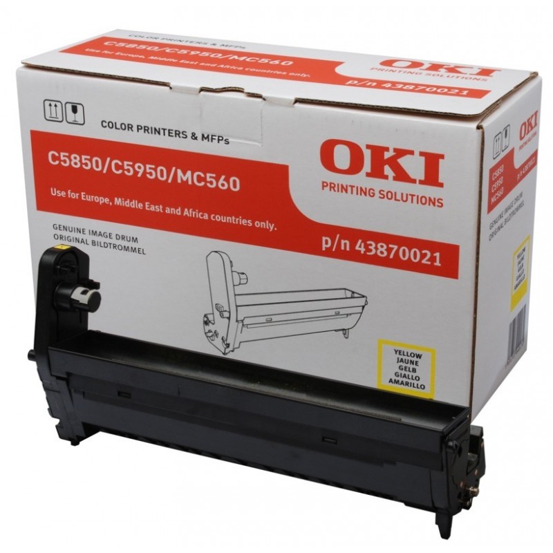 OKI C5850/C5950/MC560 Amarillo Tambor de Imagen Original - 43870021 (Drum)