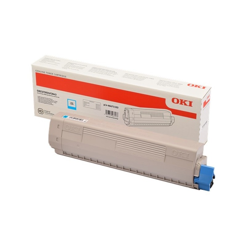 OKI C823/C833/C843 Cyan Cartucho de Toner Original - 46471103