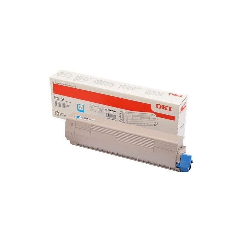 OKI C833/C843 Cyan Cartucho de Toner Original - 46443103