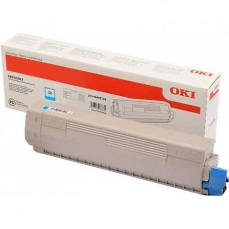 OKI C833/C843 Cyan Cartucho de Toner Original - 46443103