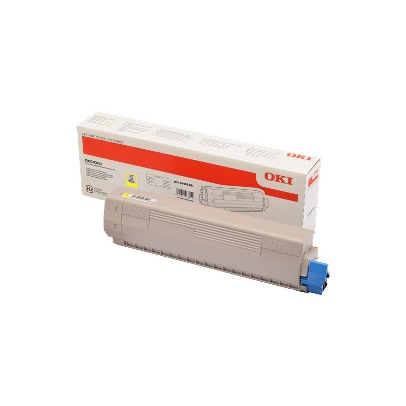 OKI C833/C843 Amarillo Cartucho de Toner Original - 46443101