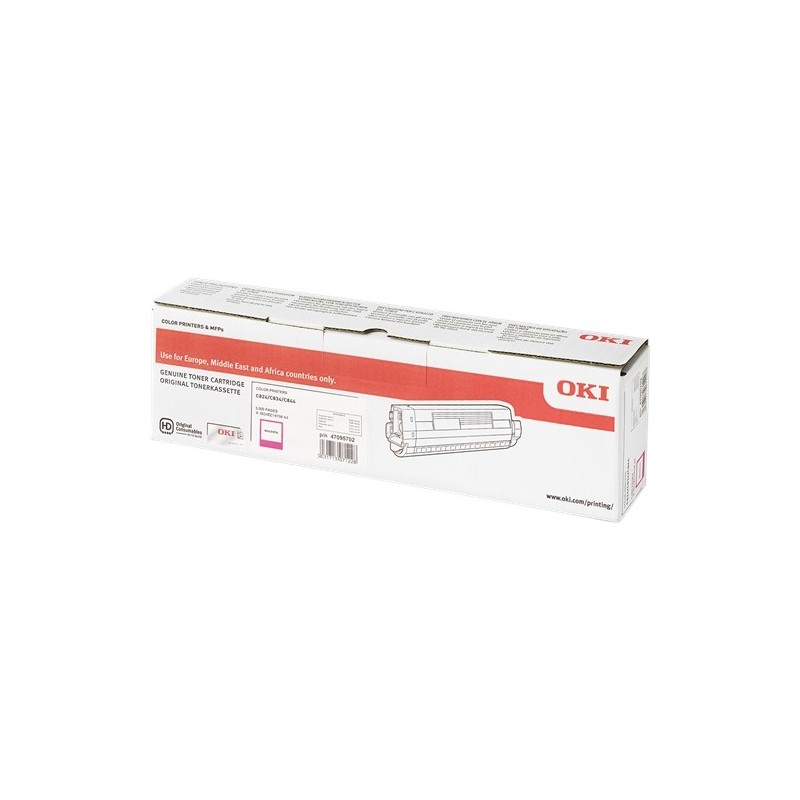 OKI C824/C834/C844 Magenta Cartucho de Toner Original - 47095702