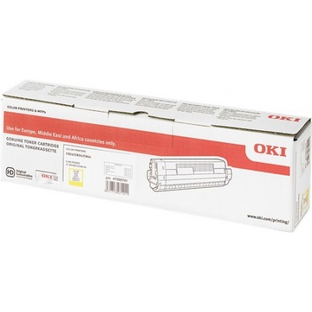 OKI C824/C834/C844 Amarillo Cartucho de Toner Original - 47095701