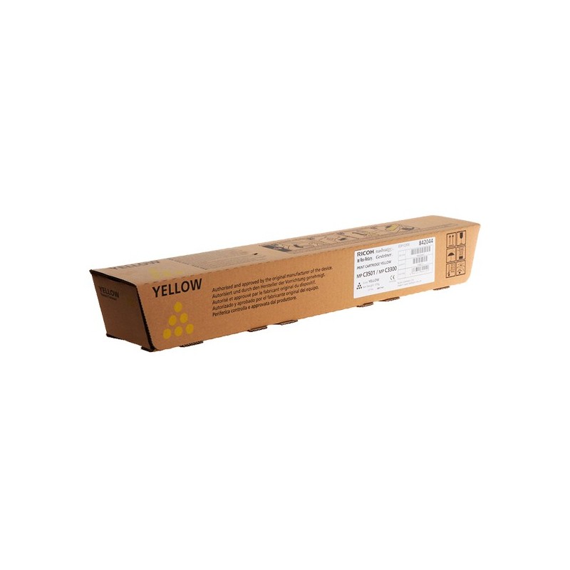 Ricoh Aficio MP-C2800/MP-C3300/MP-C3001/MP-C3501 Amarillo Cartucho de Toner Original - 841125/842044/841425