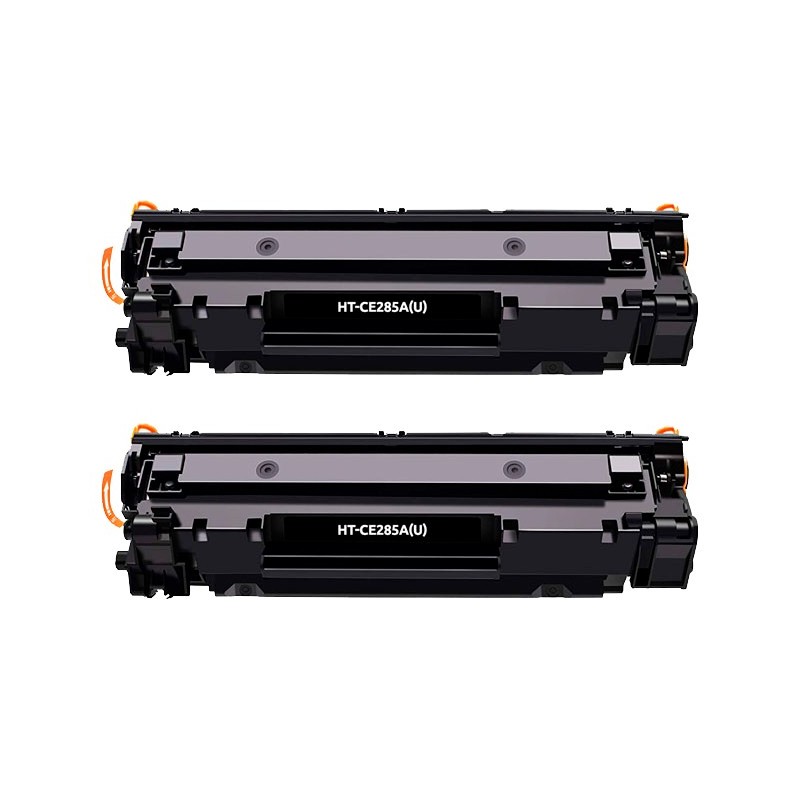 HP CE285A/CE278A/CB435A/CB436A Negro Pack de 2 Cartuchos de Toner Genericos - Reemplaza 85A/78A/35A/36A