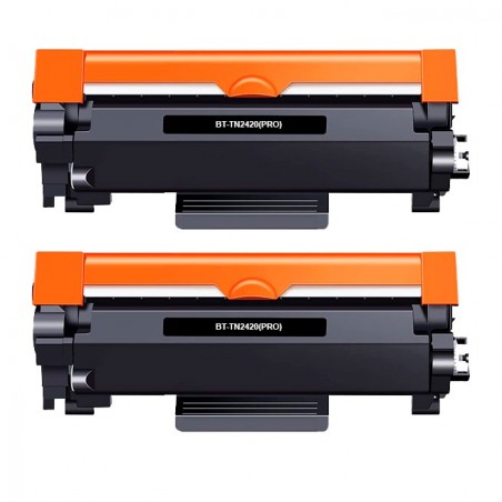 Brother TN2420/TN2410 Negro Pack de 2 Cartuchos de Toner Genericos