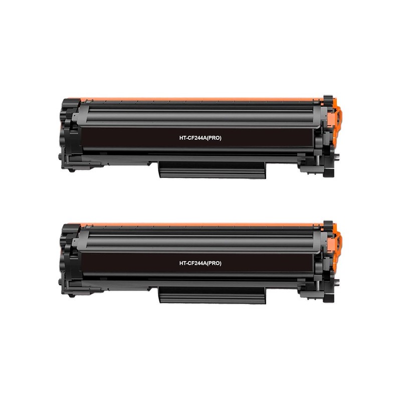 HP CF244A Negro Pack de 2 Cartuchos de Toner Genericos - Reemplaza 44A