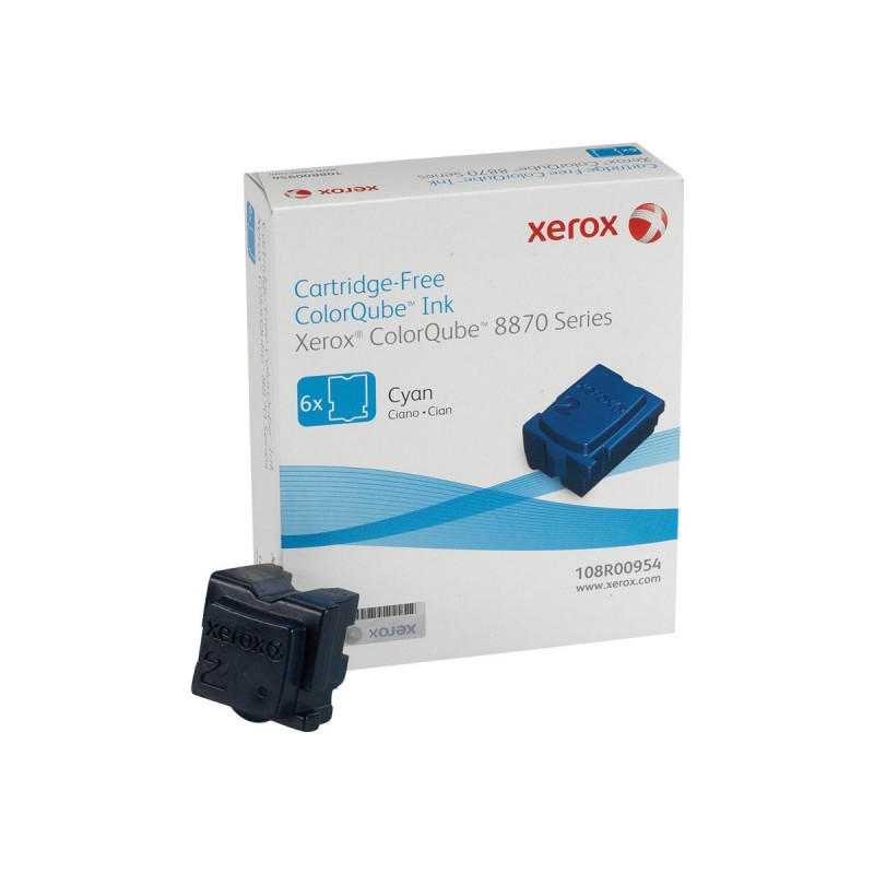 Xerox ColorQube 8870/8880 Cyan Pack de 6 Cartuchos de Tinta Solida Originales - 108R00954