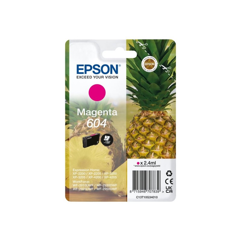 Epson 604 Magenta Cartucho de Tinta Original - C13T10G34010