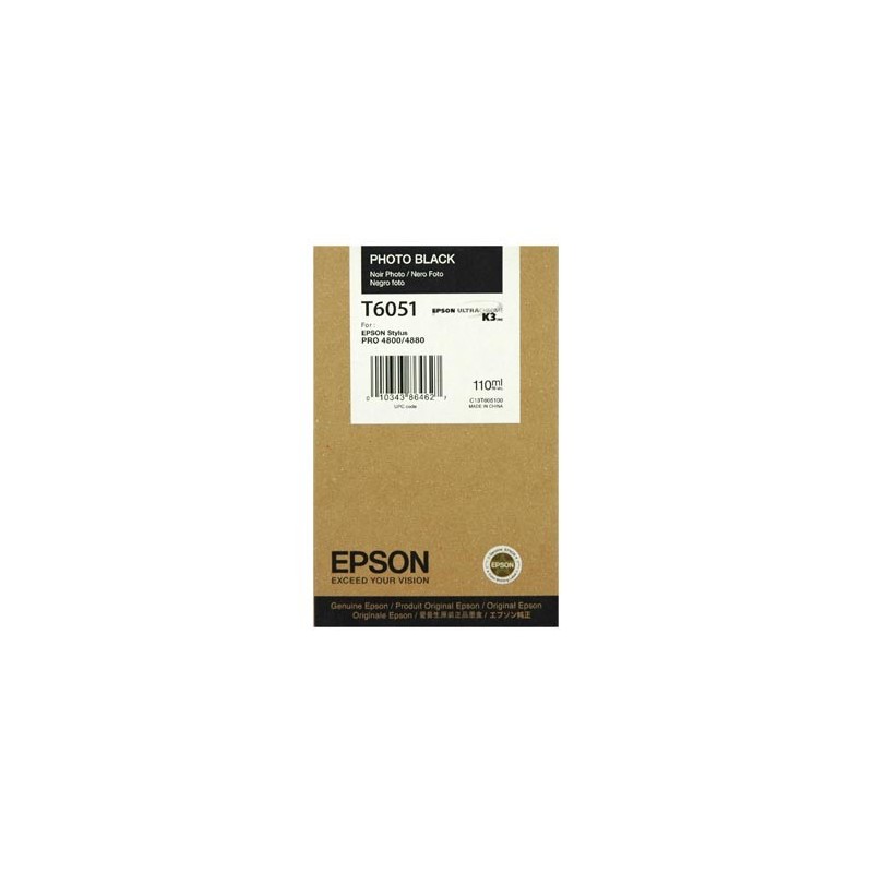 Epson T6061 Negro Photo Cartucho de Tinta Original - C13T605100