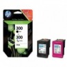 HP 300 Negro + Color Pack de 2 Cartuchos de Tinta Originales - CN637EE