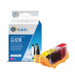 G&G Canon CLI521 Magenta Cartucho de Tinta Generico - Reemplaza 2935B001