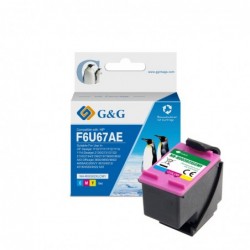 G&G HP 302XL Color Cartucho de Tinta Remanufacturado - Muestra Nivel de Tinta - Reemplaza F6U67AE/F6U65AE