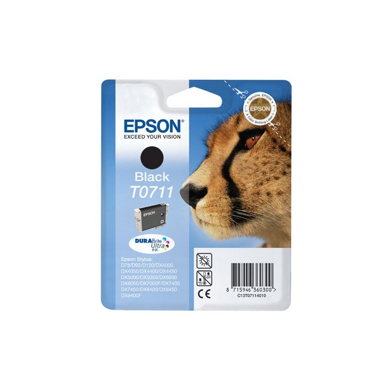 Epson T0711 Negro Cartucho de Tinta Original - C13T07114012