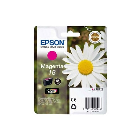 Epson T1803 (18) Magenta Cartucho de Tinta Original - C13T18034012