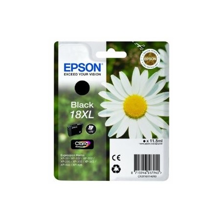 Epson T1811 (18XL) Negro Cartucho de Tinta Original - C13T18114012