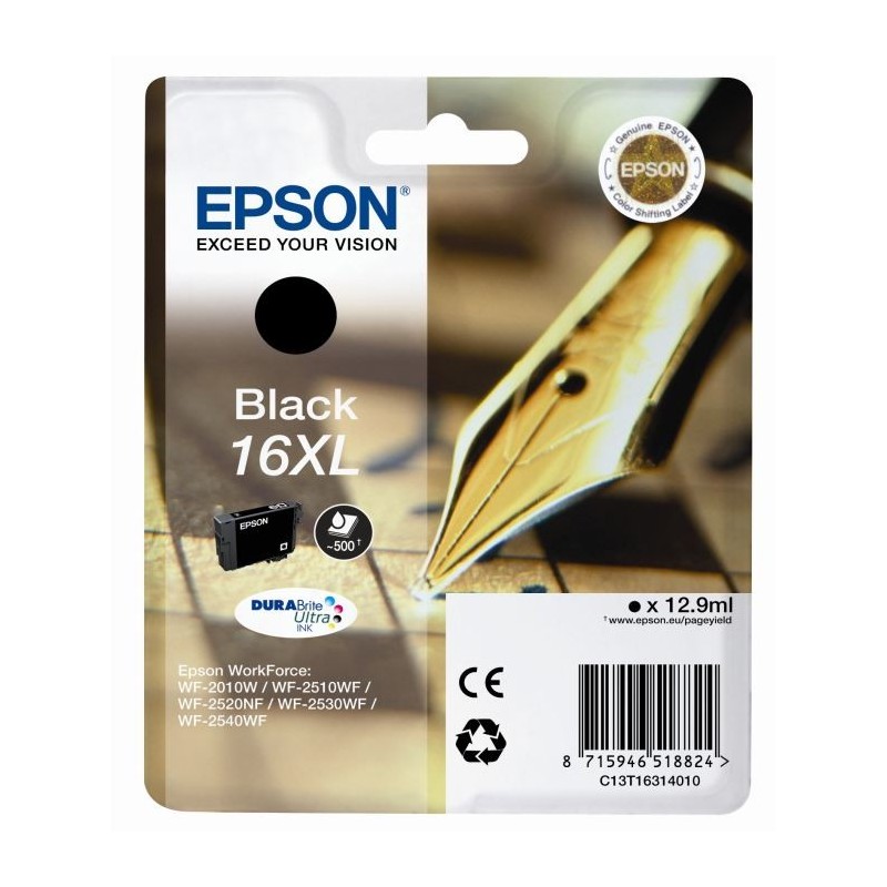 Epson T1631 Negro Cartucho de Tinta Original - C13T16314012